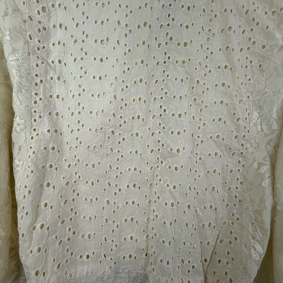 NEW Pyramid Collection Boho Lace eyelet Cardigan Jacket Women 3X Cream NWOT - Picture 7 of 13